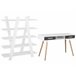 Beliani Conjunto de escritório ESCALANTE/FRISCO 120x50 Cinza Escuro