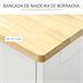 Aparador de Cozinha MDF e Madeira de Borracha HOMCOM 101 Branco