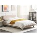Beliani Cama com estrado Poliéster FITOU 150x214 Areia