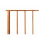 Beliani Cama com estrado Pinho BARRET 176x209 Castanho