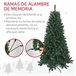 Árvore de Natal PVC, Aço HOMCOM, casa - natal Verde
