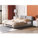 Beliani Cama com estrado Veludo MELLE 176x233 Cinza