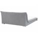 Beliani Cama com estrado Pele NANTES 208x237 Cinza Claro