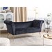 Beliani Chaise longue Veludo NANTILLY Preto