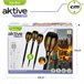 Pack 4 de jogo solar de efeito de chama Aktive Tech Preto