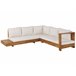 Beliani Conjunto lounge Madeira de acácia MARETTIMO Branco/ Bege