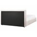Beliani Cama com armazenamento Veludo LAVAUR 183x210 Branco/ Bege