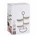 Conjunto de 4 taças redondas + prateleira me coleção VESSIA Branco