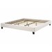 Beliani Cama com estrado Bouclé ROANNE 190x213 Creme