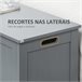Baú de Armazenamento MDF HOMCOM, casa - móveis de armazenamento Cinza