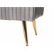 Beliani Tamborete Veludo PATERSON 118x40 Cinza Claro