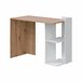 Mesa com efeito de madeira Branco/ Madeira