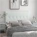 Cabeceira para Cama MDF, Linho e Espuma HOMCOM, casa - quarto Branco