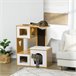 Casa para Gatos MDF e Pelúcia PawHut Castanho