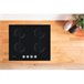 Placa a gás natural INDESIT ING 61T/BK 59cm 4 zonas em vidro Preto