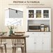 Armário de Cozinha MDF e Melamina de Madeira HOMCOM Branco