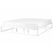 Beliani Cama com estrado Ferro VIRY 186x206 Branco