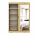 Roupeiro TOUCH II portas deslizantes com espelho 150x215cm Carvalho