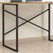Mesa de escritório industrial Rus Preto/ Madeira