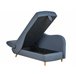 Beliani Chaise longue Linho MERI Azul
