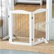 Barreira de Segurança para Animais de Estimação MDF e Aço PawHut Branco