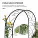 Arco para Jardim Aço Outsunny Preto
