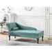 Beliani Chaise longue à esquerda Veludo PESSAC Azul/ Verde