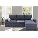 Chaise longue com cama BROADWAY reversível 3 lugares cinza escuro Cinza Escuro