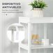 Alto Armário de banheiro Placa de MDF kleankin Branco