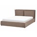 Beliani Cama baú Bouclé BAJONNA 184x235 Cinza