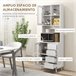 Armário de Cozinha MDF HOMCOM, casa - móveis de armazenamento Branco