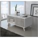  Mesa de centro para sala de estar - 45 x 92 x 50 cm 92x50 Branco/cinza