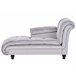 Beliani Chaise longue à direita Veludo LORMONT Cinza Claro