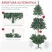 Árvore de Natal Plástico e Aço HOMCOM, casa - natal Verde