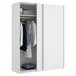 Armário 2 portas com efeito madeira Branco