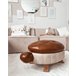 Beliani Almofada decorativa DONNER Branco/ Bege