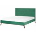 Beliani Cama com estrado Veludo BAYONNE 191x212 Verde