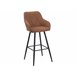 Beliani Silla de bar DARIEN Dourado