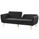 Beliani Sofá-cama Veludo BARDU Preto