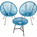 2 cadeiras de jardim Santana com mesa Azul