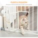 Barreira de Segurança para Cães Aço e plástico PawHut Branco