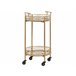 Beliani Carrito de cocina FARLEY Dourado
