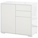 Aparador Auxiliar Melamina de Madeira HOMCOM 79 Branco