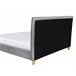 Beliani Cama com estrado Poliéster SENNEZ 175x216 Cinza Claro