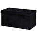 Banco de arrumação OTTOMAN dobrável 76x38x38cm Preto