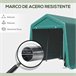 Abrigo de Exterior Metal e Tecido PE Outsunny Verde