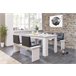 Conjunto mesa com 2 bancos CITY Branco