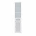 Armário alto Karlsøy com gaveta MDF PVC rattan Branco