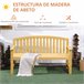 Banco de Exterior Madeira de Abeto Outsunny 143x51 Laranja