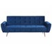 Beliani Sofá-cama Veludo SELNES Azul Marino